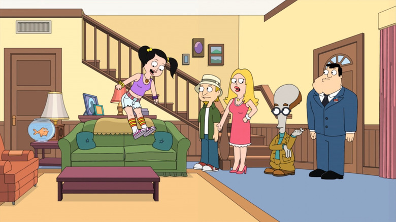 Klaus, Hayley, Jeff, Francine, Roger, and Stan on American Dad