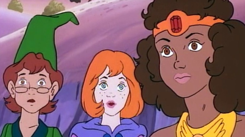 Presto, Sheila, and Diana with surprised expressions on Dungeons and Dragons S2E2