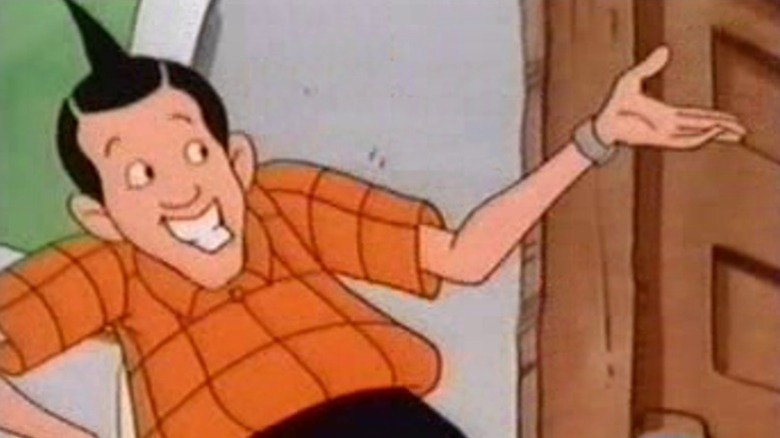 Ed Grimley smiling and gesturing with his hand on The Completely Mental Misadventures of Ed Grimley S1E2