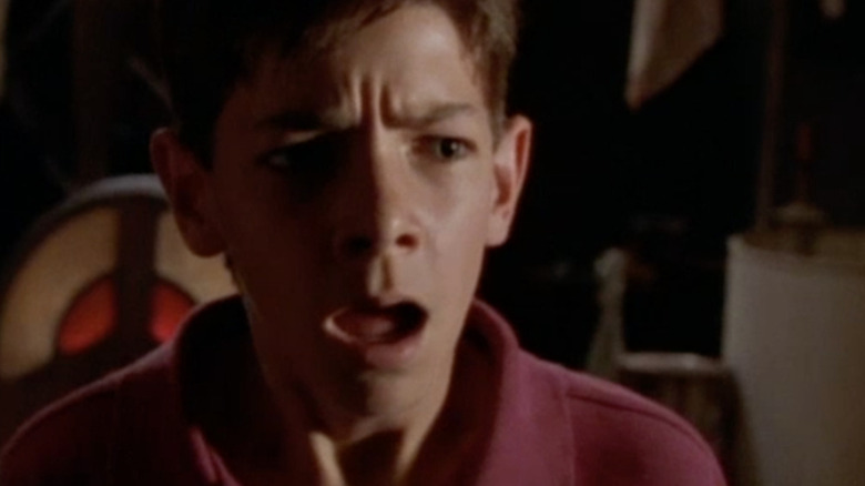 Andy Carr reacts in horror in Are You Afraid of the Dark?