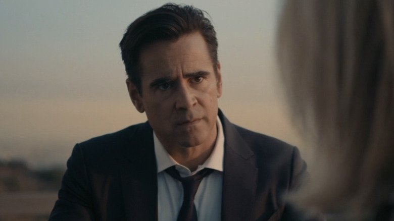 Colin Farrell as John Sugar looking focused in Sugar