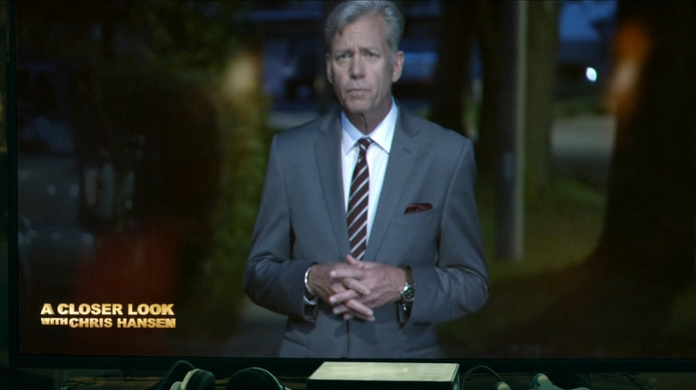 Chris Hansen appears on a television hosting a true crime show in The Boys