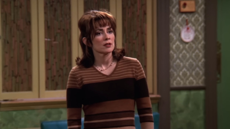 Patricia Heaton as Debra Barone looks worried in Everybody Loves Raymond