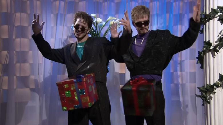 Andy Samberg and Justin Timberlake performing on SNL.