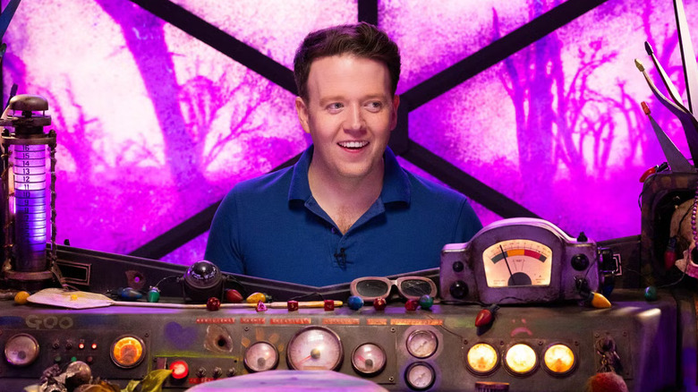 Brennan Lee Mulligan on the set of Dimension 20: Gladlands