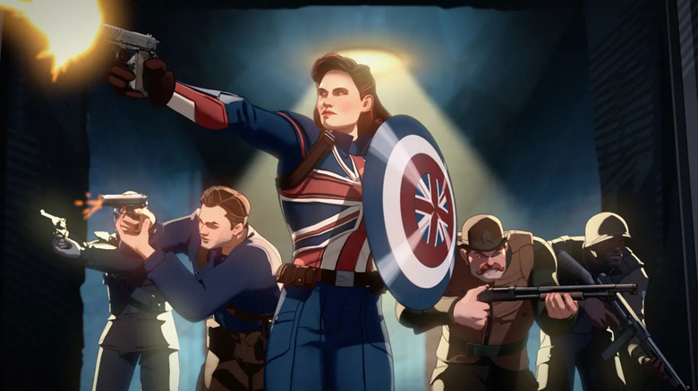 Captain Carter leads the Howling Commandos in What If