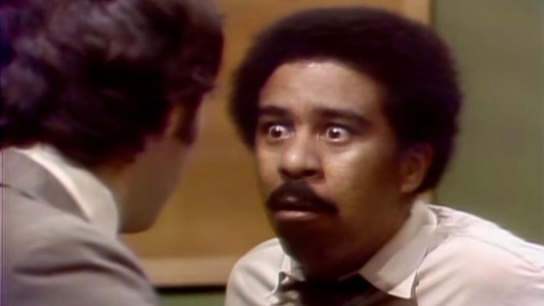 Richard Pryor staring down Chevy Chase on SNL