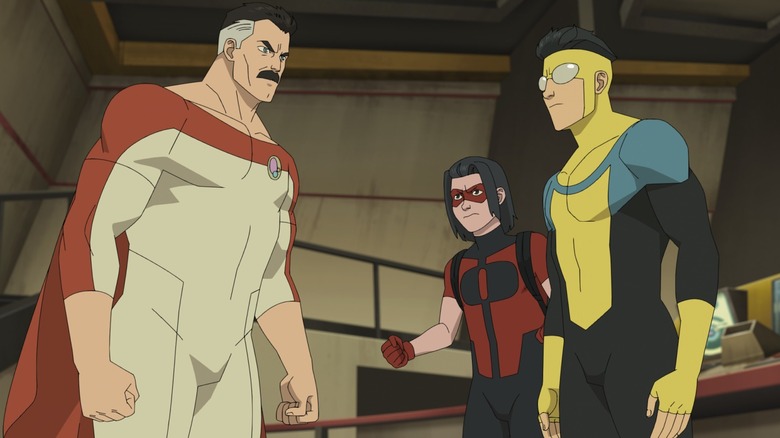 Nolan, Oliver, and Mark Grayson confront each other in Invincible.