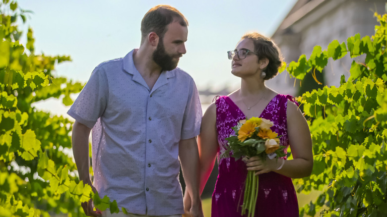 Connor and Georgie go on a walk together in Love on the Spectrum Season 3