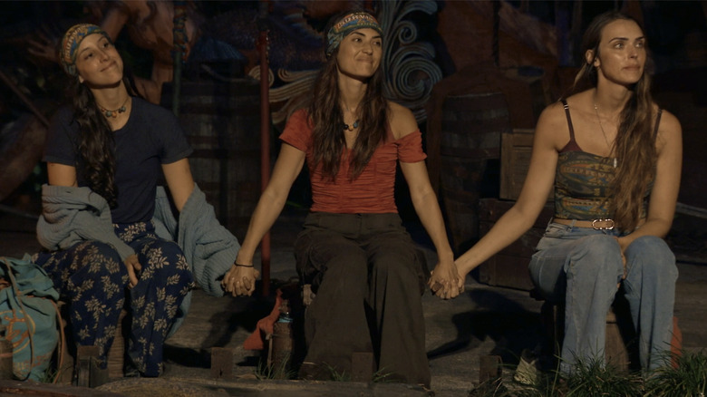 Sophi Balerdi, Savannah Louie and Sage Ahrens-Nichols in the Survivor Season 49 finale