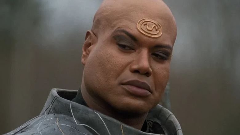 Teal'c looking confident on Stargate SG-1