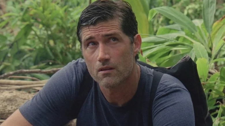 Dr. Jack Shephard looks up and off to the side in "Lost."