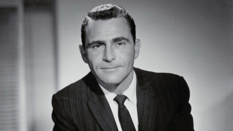 Creator and narrator Rod Serling looks forward during a moment from "The Twilight Zone."
