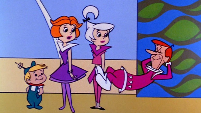 Elroy, Jane, and Judy stare at floating George