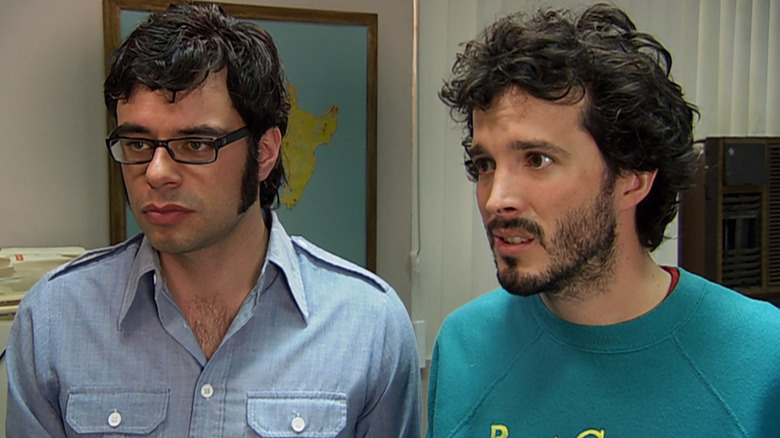 Jemaine Clement and Bret McKenzie are stunned in Flight of the Conchords