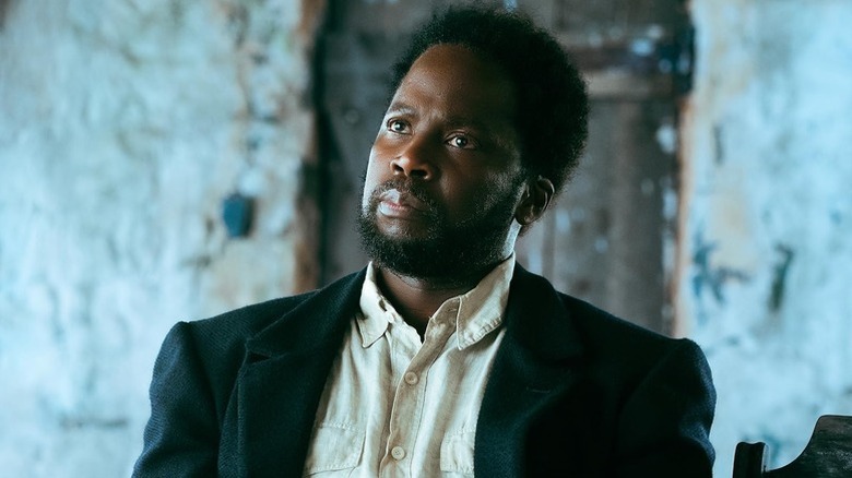 Boyd Stevens (Harold Perrineau) sitting down on "From."