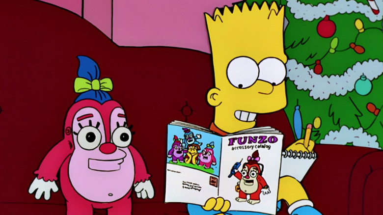 Bart sits next to Funzo in "The Simpsons."