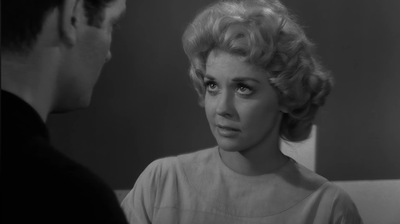 Janet Tyler looks at a man in The Twilight Zone