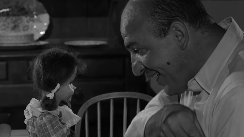 Erich stares at Talking Tina in The Twilight Zone
