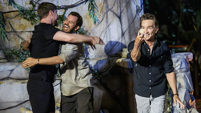 MrBeast, Devens and Jeff Probst in Survivor Season 50