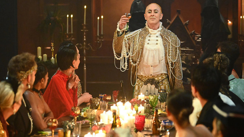 Alan Cumming hosts the Black Banquet on The Traitors Season 4