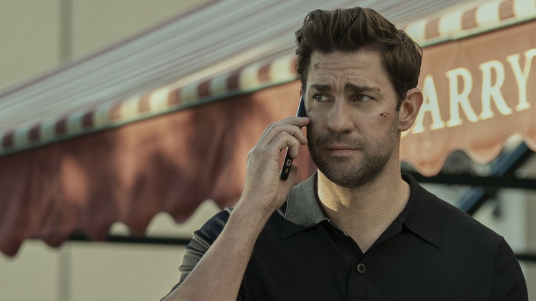 Jack Ryan speaking on a cellphone