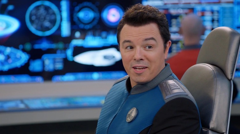 Ed Mercer glancing over from the captain's chair