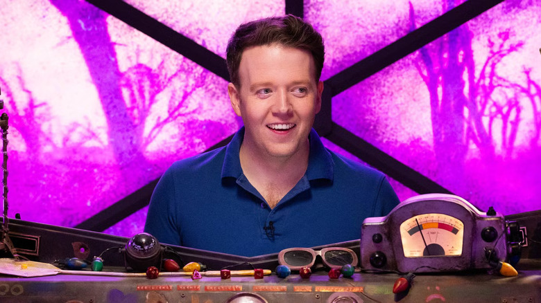 Brennan Lee Mulligan in the Dome smiling in Dimension 20: Gladlands