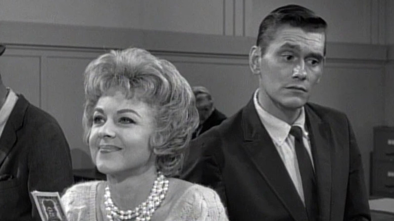 Helen (June Dayton) and Hector (Dick York) standing next to each other on "The Twilight Zone."