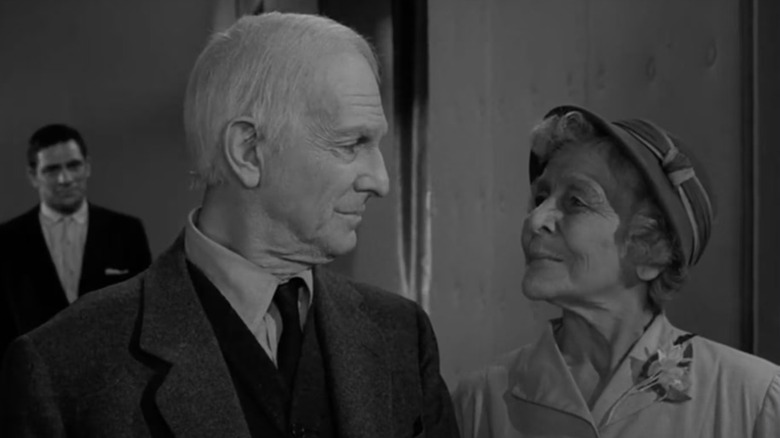 John (Joseph Schildkraut) and Marie Holt (Alma Platt) looking at each other on "The Twilight Zone."