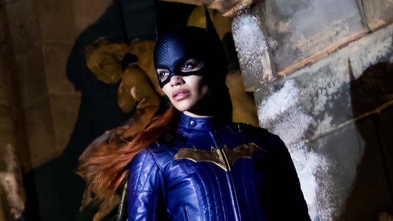 Leslie Grace as Batgirl in costume in Batgirl