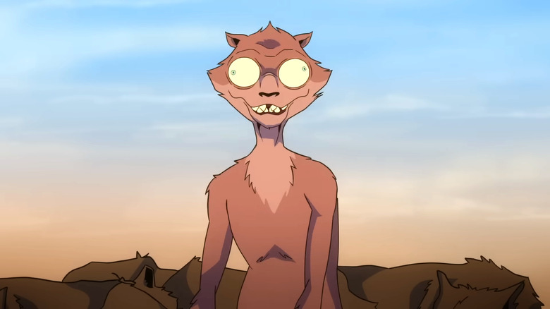 Weasel looking dopey in Creature Commandos