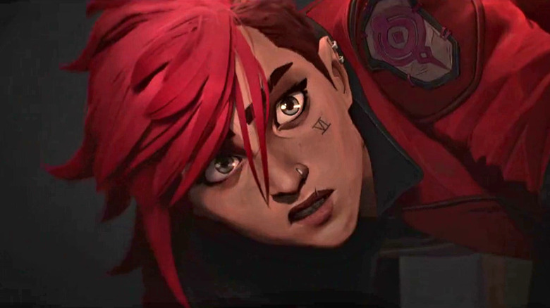 Vi looking up in surprise