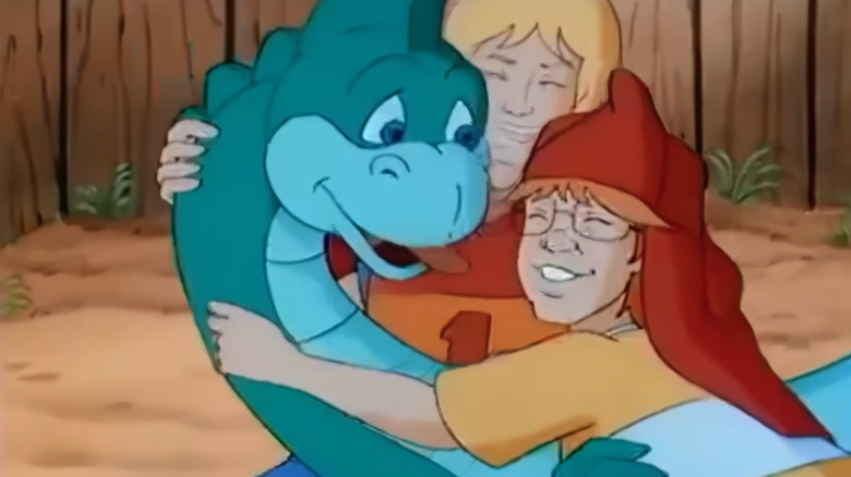 Denver plays with his friends in Denver, the Last Dinosaur
