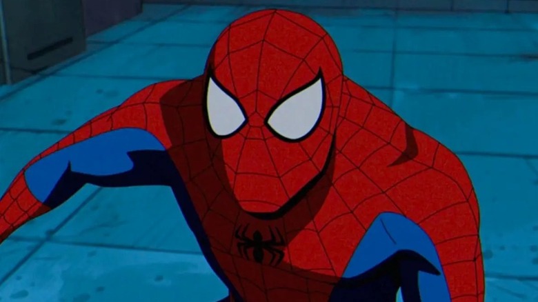 Spider-Man gets ready to fight in Spider-Man: The Animated Series