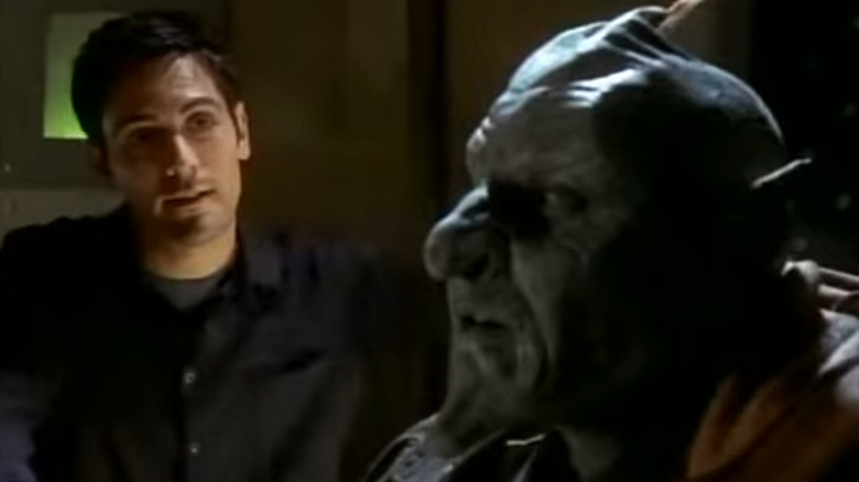 Nick O'Malley interrogating a gargoyle