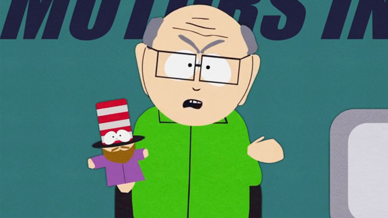 Mr. Garrison and Mr. Hat on South Park