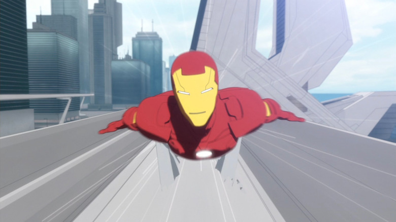 Iron Man flying on "Iron Man: Armored Adventures."