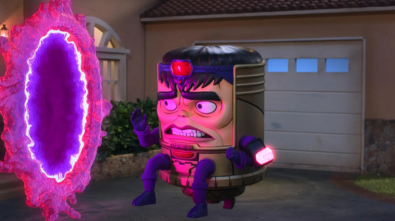 MODOK looking into a portal on "MODOK."