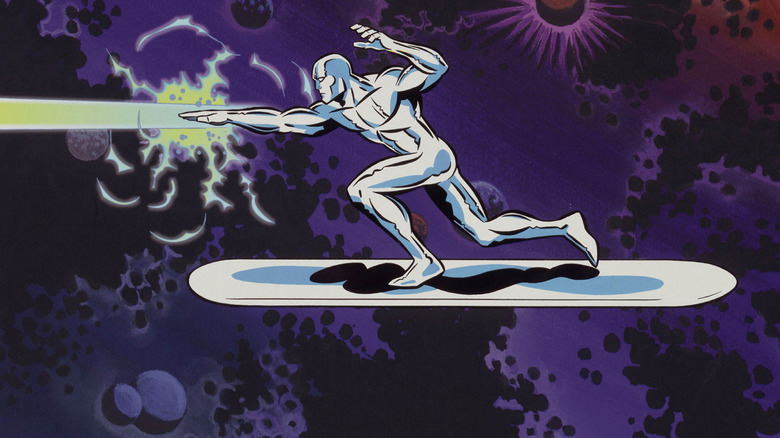 Silver Surfer using his powers on "Silver Surfer."