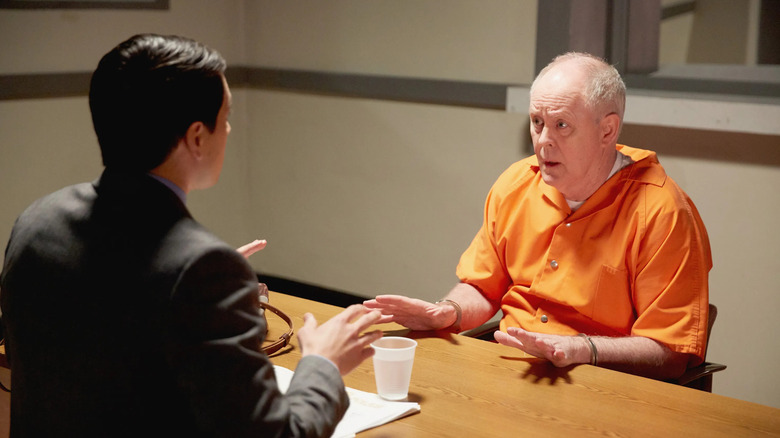 John Lithgow as Larry Henderson talks to his lawyer in Trial & Error