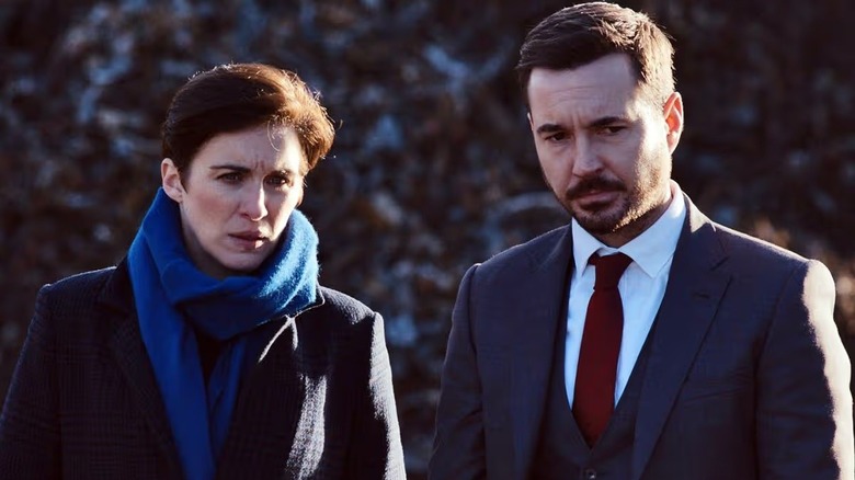 Kate (Vicky McClure) and Steve (Martin Compston) standing together on "Line of Duty."