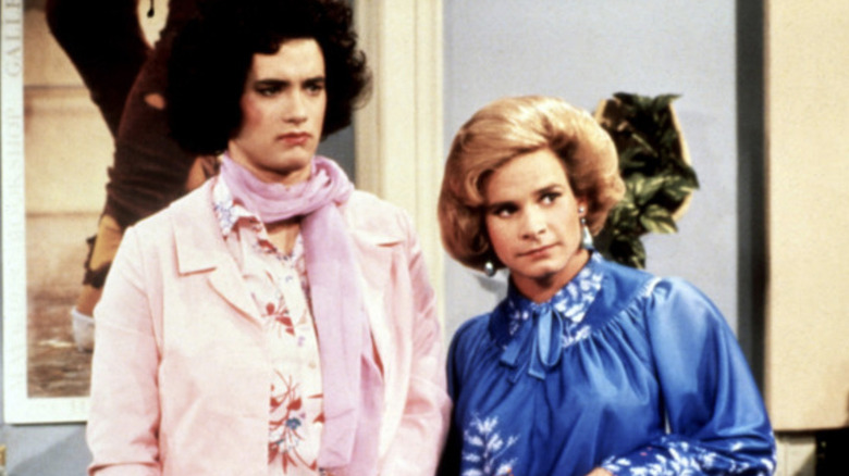 Kip Wilson (Tom Hanks) and Henry Desmond (Peter Scolari) look confused on Bosom Buddies