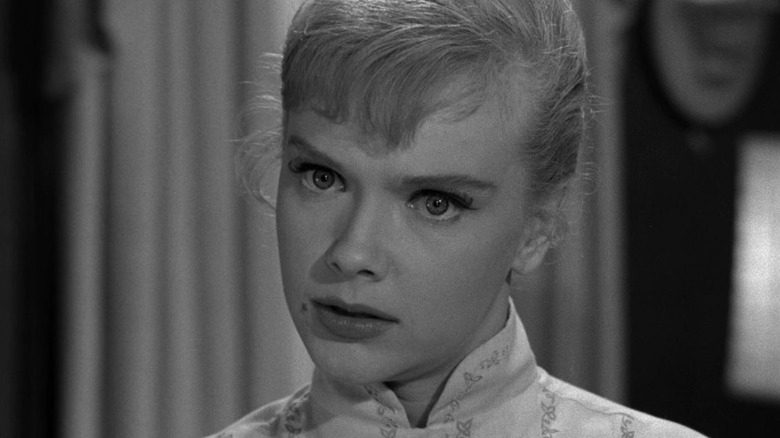 Marsha White (Anne Francis) is confused in The Twilight Zone episode The After Hours