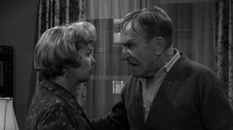 Phyllis and Joe Britt (Joan Blondell and William Demarest) argue in The Twilight Zone episode What's in the Box