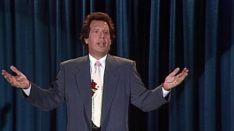 Larry giving his opening monologue on The Larry Sanders Show
