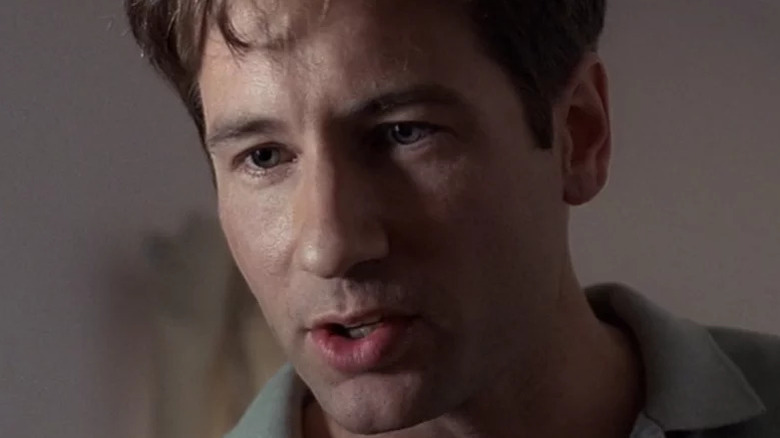 Fox Mulder (David Duchovny) looks concerned on The X-Files