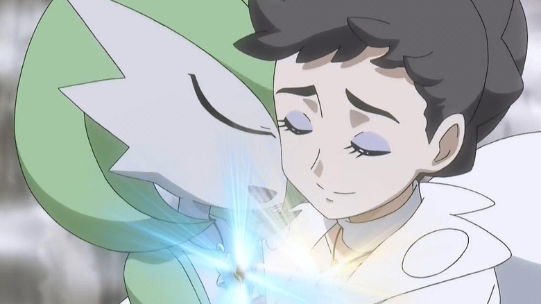 Diantha and her Gardevoir embracing