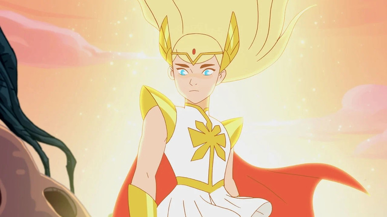She-Ra surrounded by a yellow glow in She-Ra and the Princesses of Power