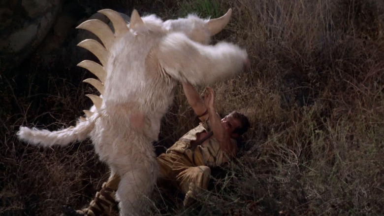 William Shatner as Kirk fights the Mugato on the original Star Trek